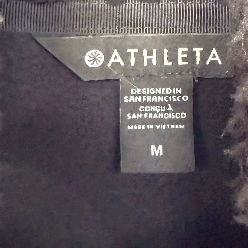 ATHLETA black half zip thick fleece pullover with pockets - Picture 2 of 7